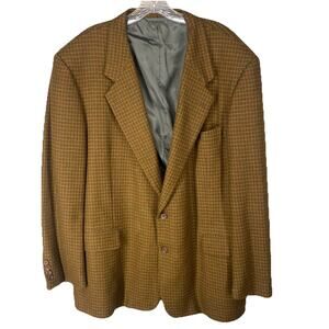 🤎 Hickey Freeman Mens 46R Brown Wool Blazer 2 Button Heavy Weight 🤎